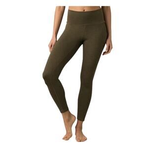 PRANA Tight Knit Leggings Sz L Green Cozy Outdoor Travel Athletic Hiking Yoga